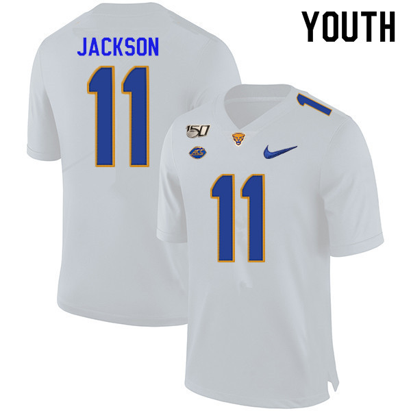 2019 Youth #11 Dane Jackson Pitt Panthers College Football Jerseys Sale-White